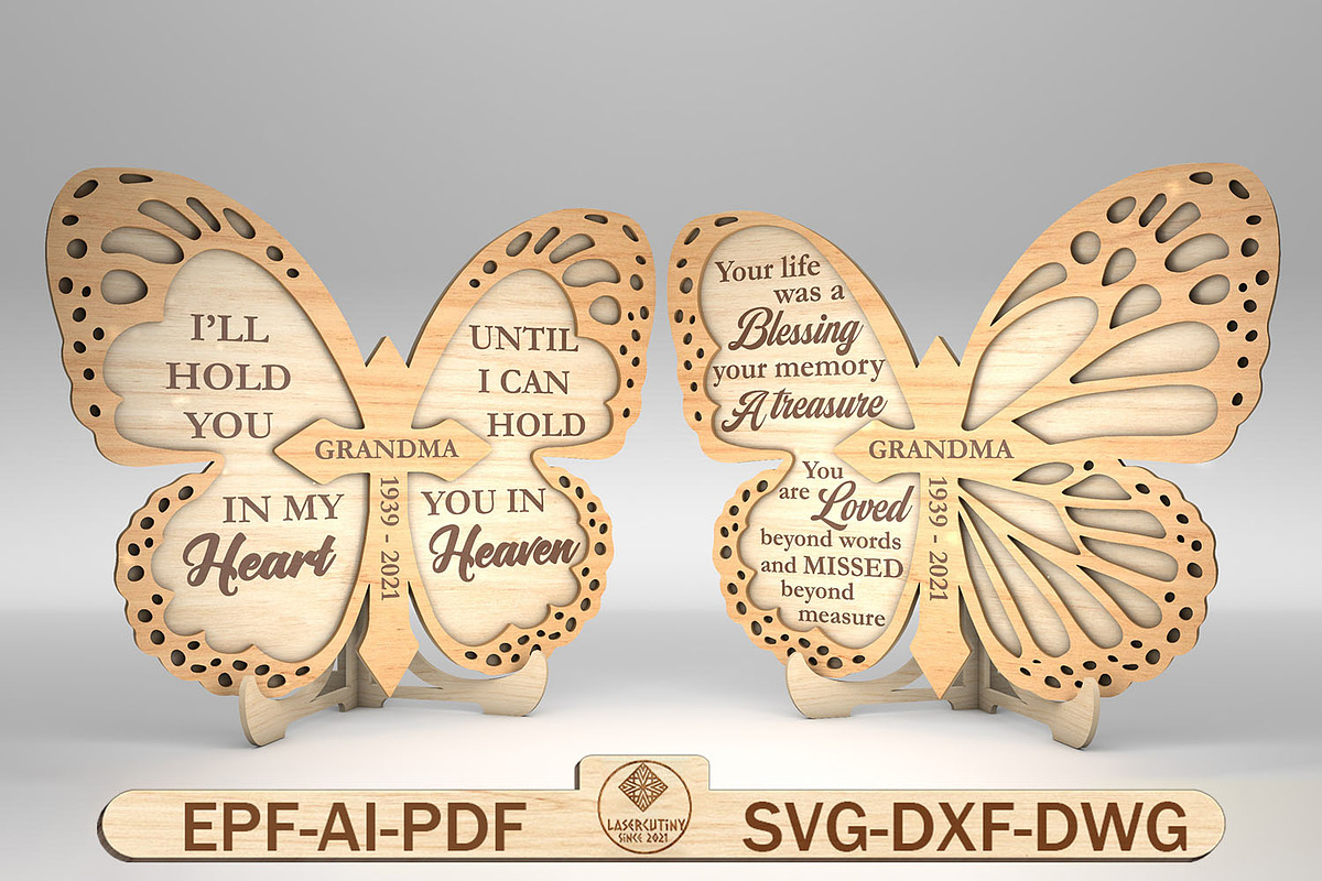 Personalized Grandma Memorial Sign, a Pattern Graphic by Lasercutiny (Photo 1 of 2)