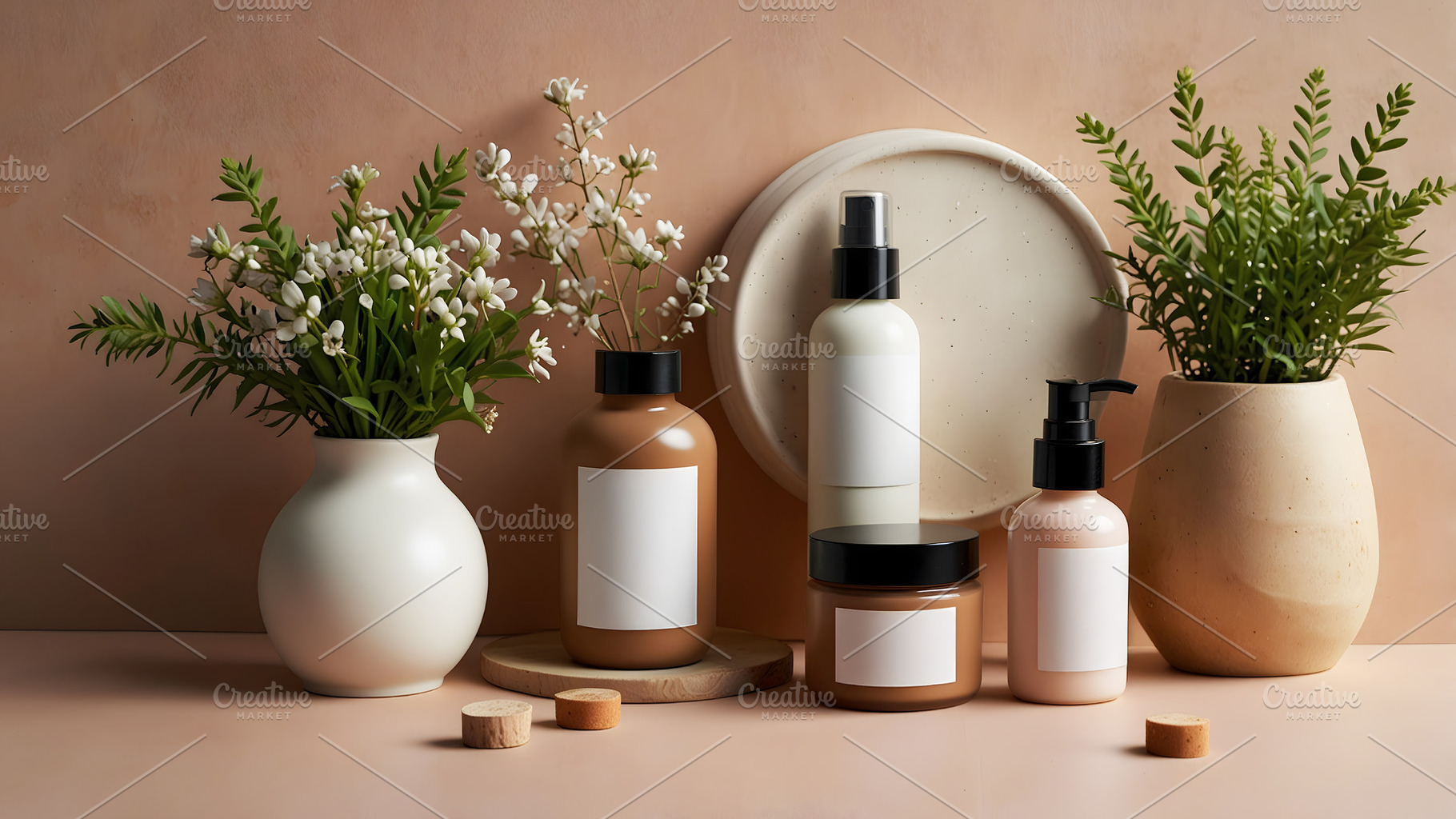 Minimalist Cosmetic Product Display, a Photo by Stock Shape