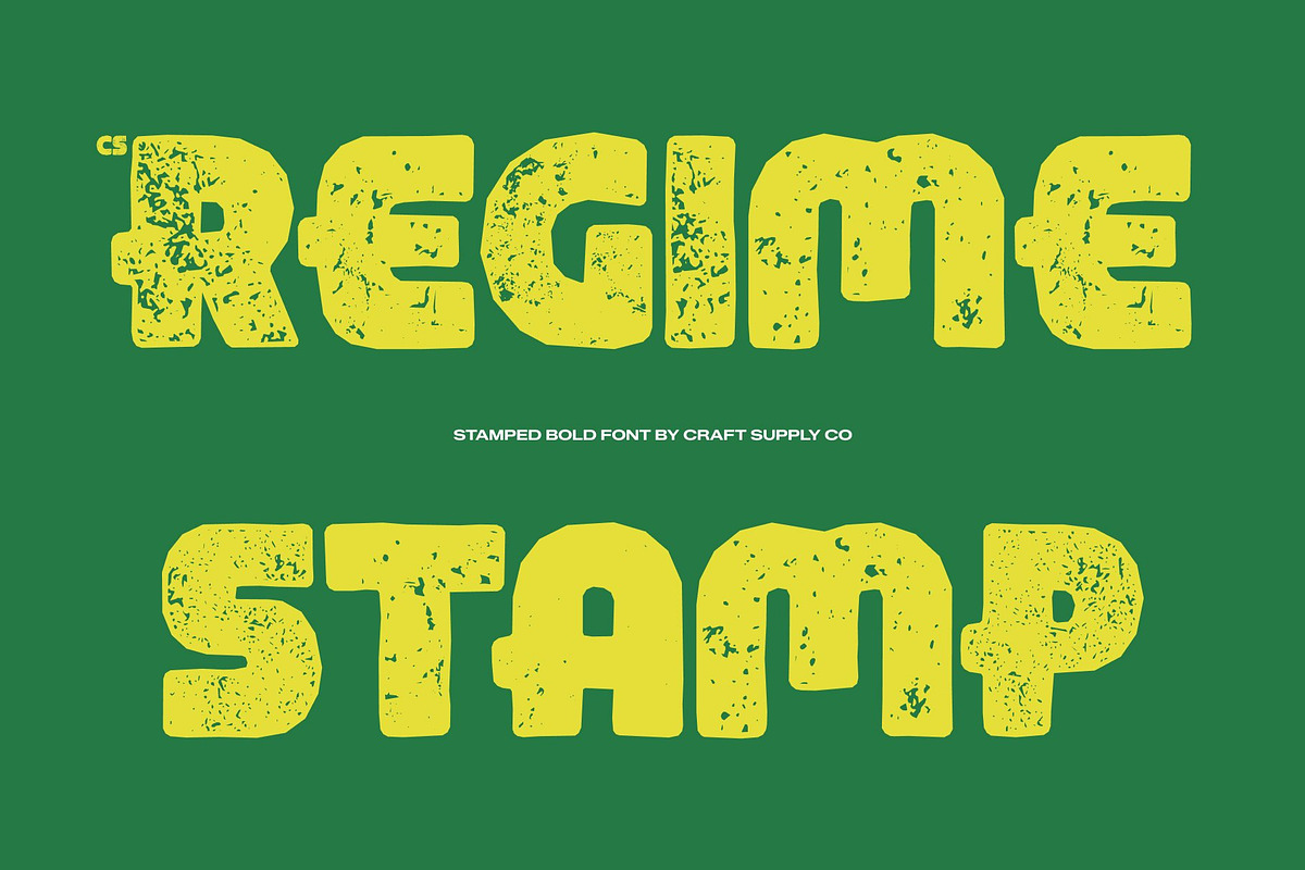 CS Regime Stamp, a Sans Serif Font by Craft Supply Co. (Photo 1 of 8)