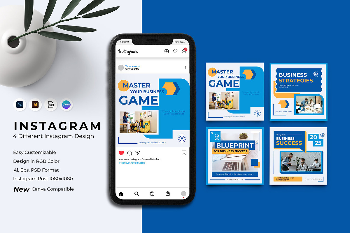 Business Instagram Post Template, a Social Media Template by Artnivora.Std