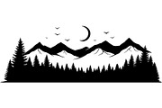 Woodland Landscape Silhouette, an Object Graphic by Creativeshirt (Thumbnail 9 of 18)