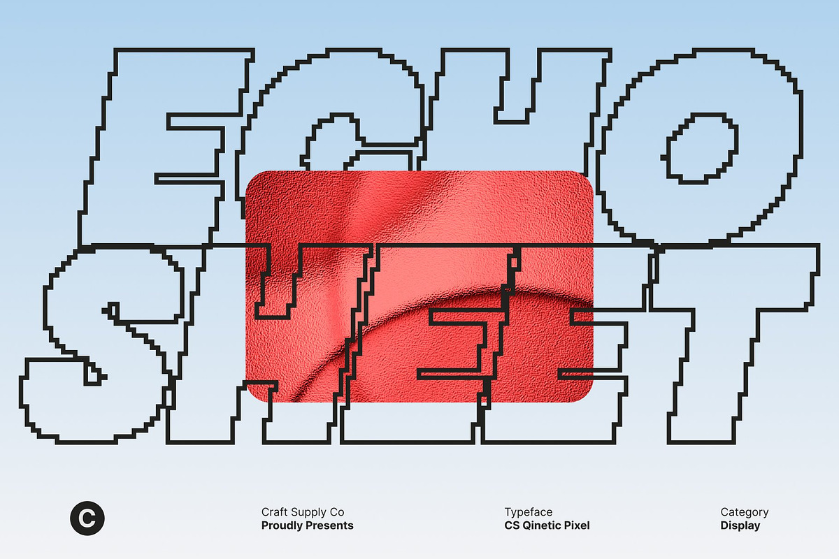 CS Qinetic Pixel, a Sans Serif Font by Craft Supply Co. (Photo 4 of 8)