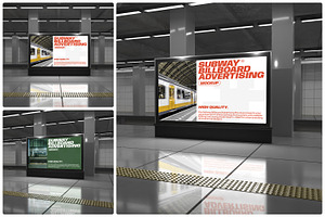 Subway Billboard Advertising Mockup, an Advertising Mockup by Unerispace