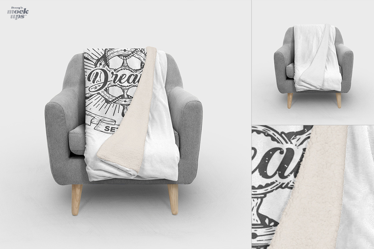Sherpa Blanket Mockup, an Apparel Mockup by Denny's Mock-ups (Photo 4 of 4)