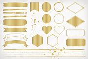 Gold Foil Design Elements & Vectors, an Object Graphic by Summit Avenue (Thumbnail 5 of 5)