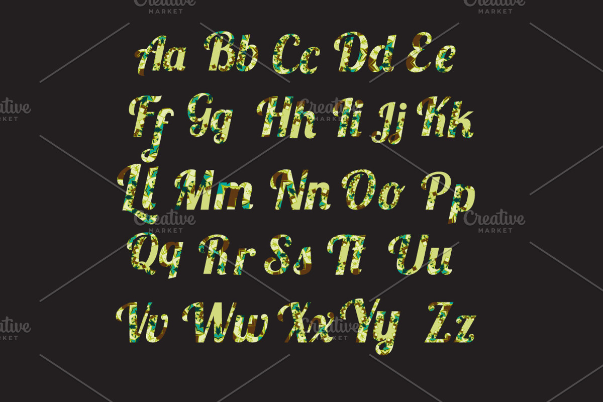 Floral font preview 3
