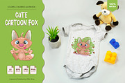 Cute cartoon fox. Tshirt, PNG., an Animal Illustration by KENO Mascots (Thumbnail 3 of 3)