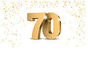 Anniversary 70. gold 3d numbers, a Decorative Illustration by Sunny (Thumbnail 2 of 2)