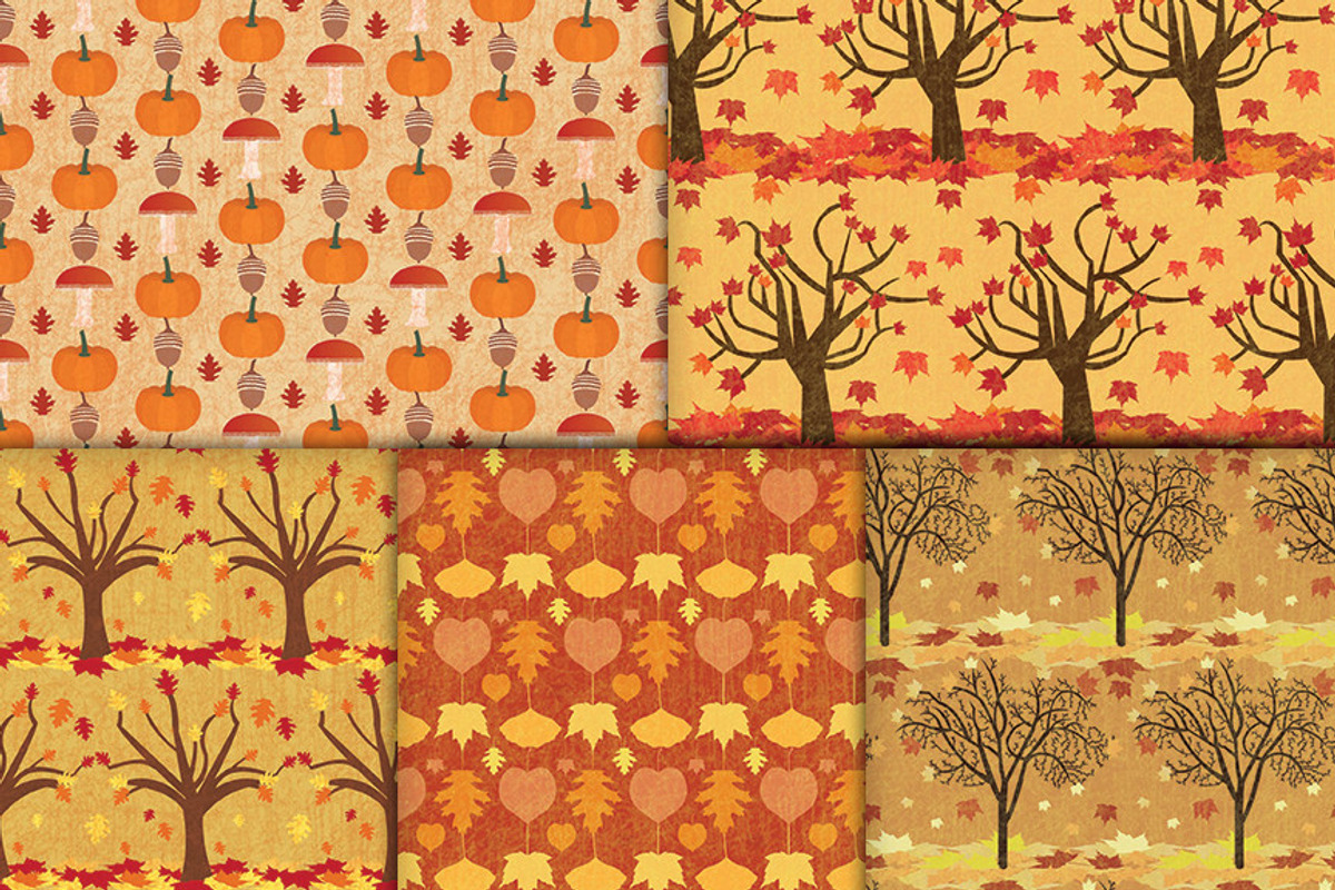 Fall Foliage Autumn Patterns, a Pattern Graphic by VizualStorm (Photo 3 of 3)