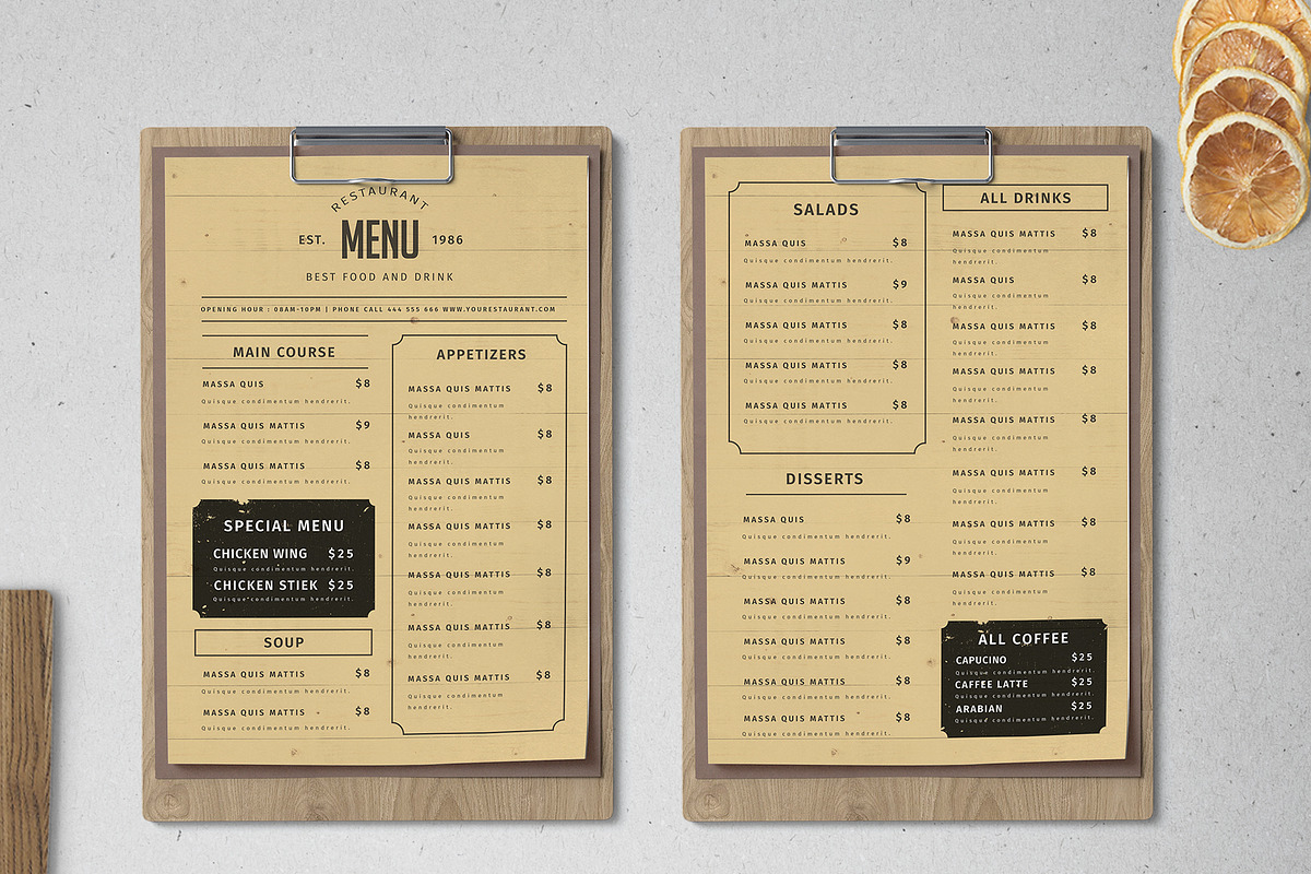 Food Menu, a Flyer Template by lilyshop (Photo 2 of 2)