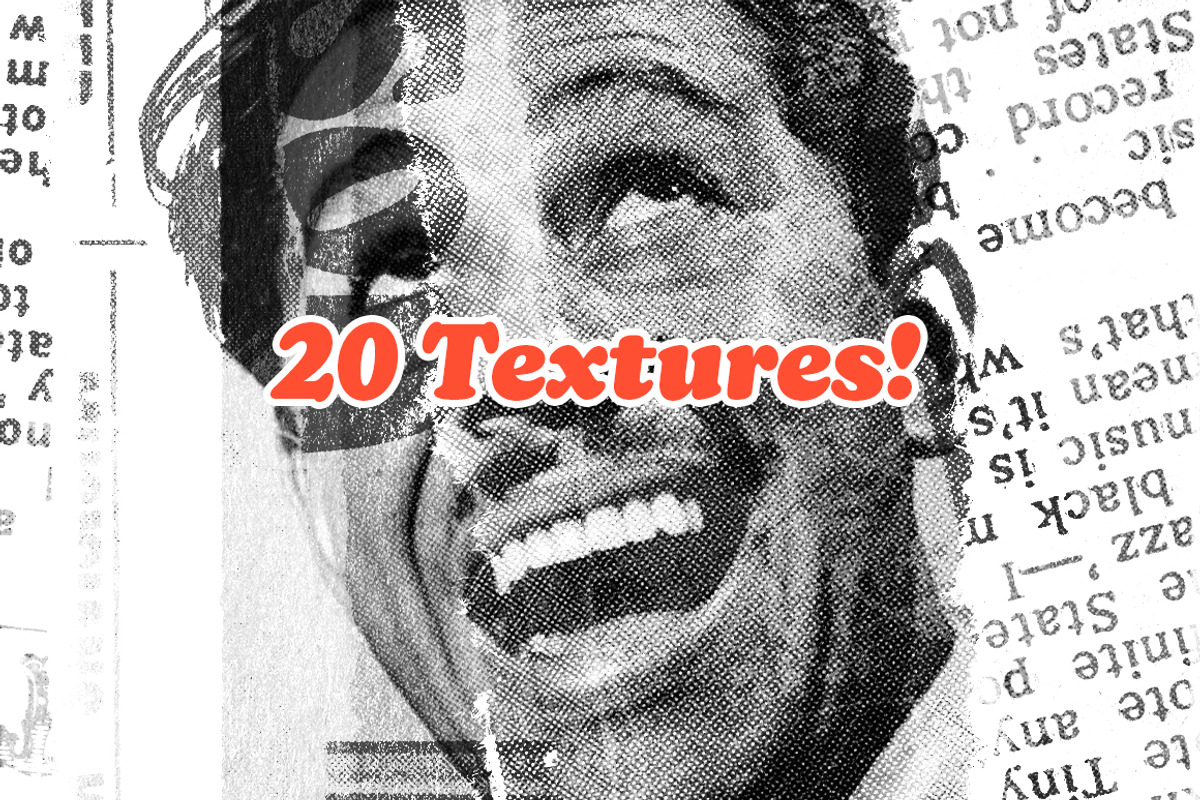 Halftone collage bonus pack Newsies!, a Texture Graphic by Creative Juice Project (Photo 3 of 4)