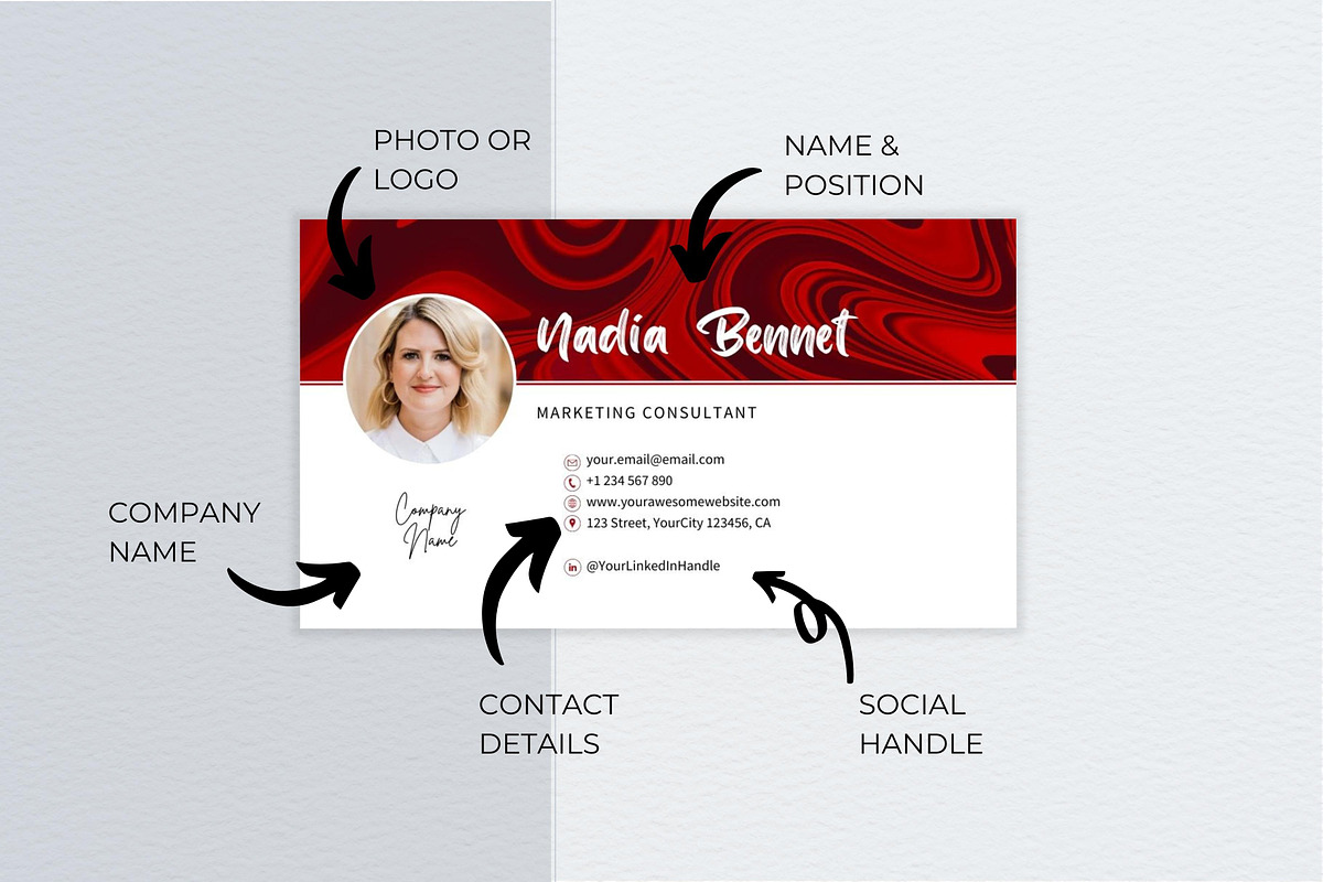 Business Card Canva Template, a Stationery Template by B2 Studio (Photo 5 of 11)