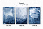 Navy Blue watercolor textures, a Texture Graphic by Marmoris.Arts (Thumbnail 6 of 9)
