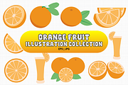 Orange Fruit illustration Set, a Food Illustration by KiddoGlyphs Studio (Thumbnail 1 of 4)