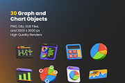 Graph and Chart 3D Icons, an Object 3D Model by Rakata Studio (Thumbnail 7 of 7)