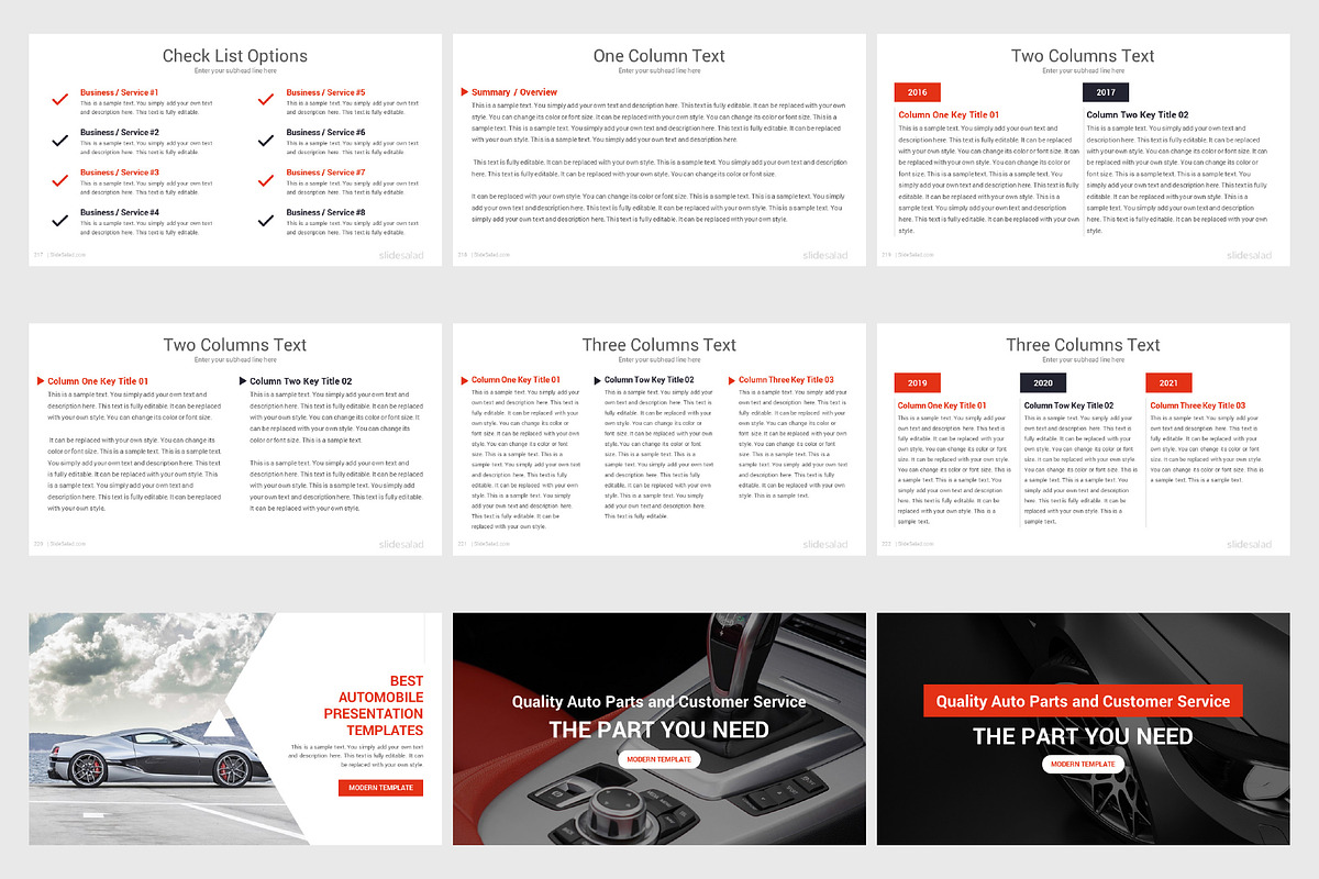 Top Automobile PowerPoint Templates, a Presentation Template by SlideSalad (Photo 30 of 33)