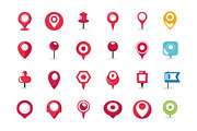 Pin Location Icons Set, a Templates & Theme by studiogstock (Thumbnail 1 of 3)