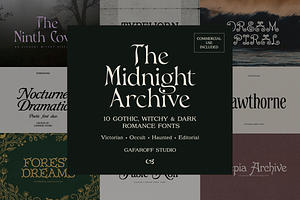 Midnight Archive Gothic Font Bundle