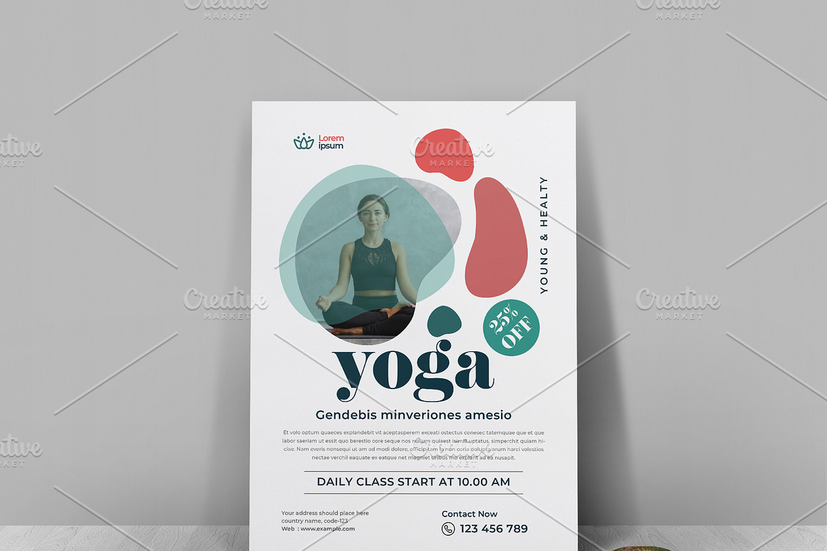 Yoga Flyer, a Flyer Template by Cristal Pioneer (Photo 3 of 5)
