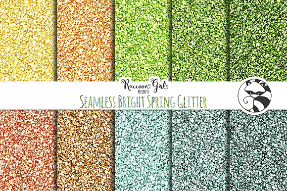 Seamless Bright Spring Glitter preview 4