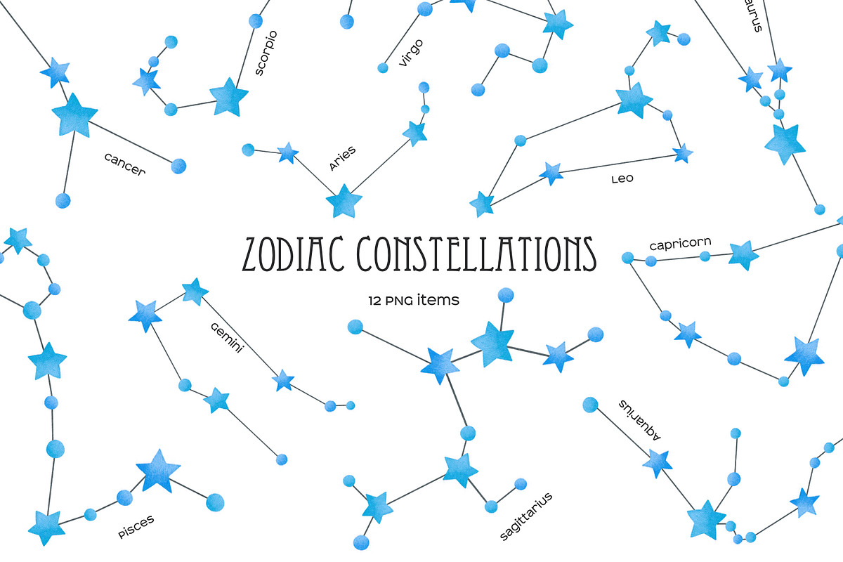 Blue star Zodiac constellation, an Object Illustration by Art and Funny (Photo 3 of 4)