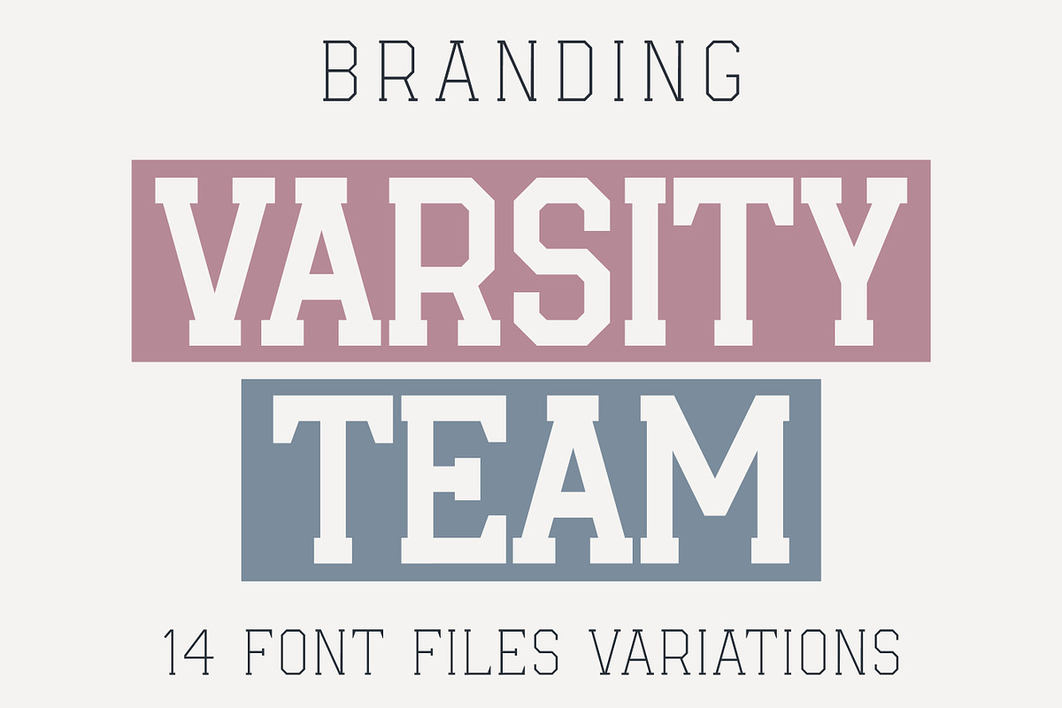 Varsity Team - College Font Bundle, a Slab Serif Font by MaxArt Foundry (Photo 1 of 3)