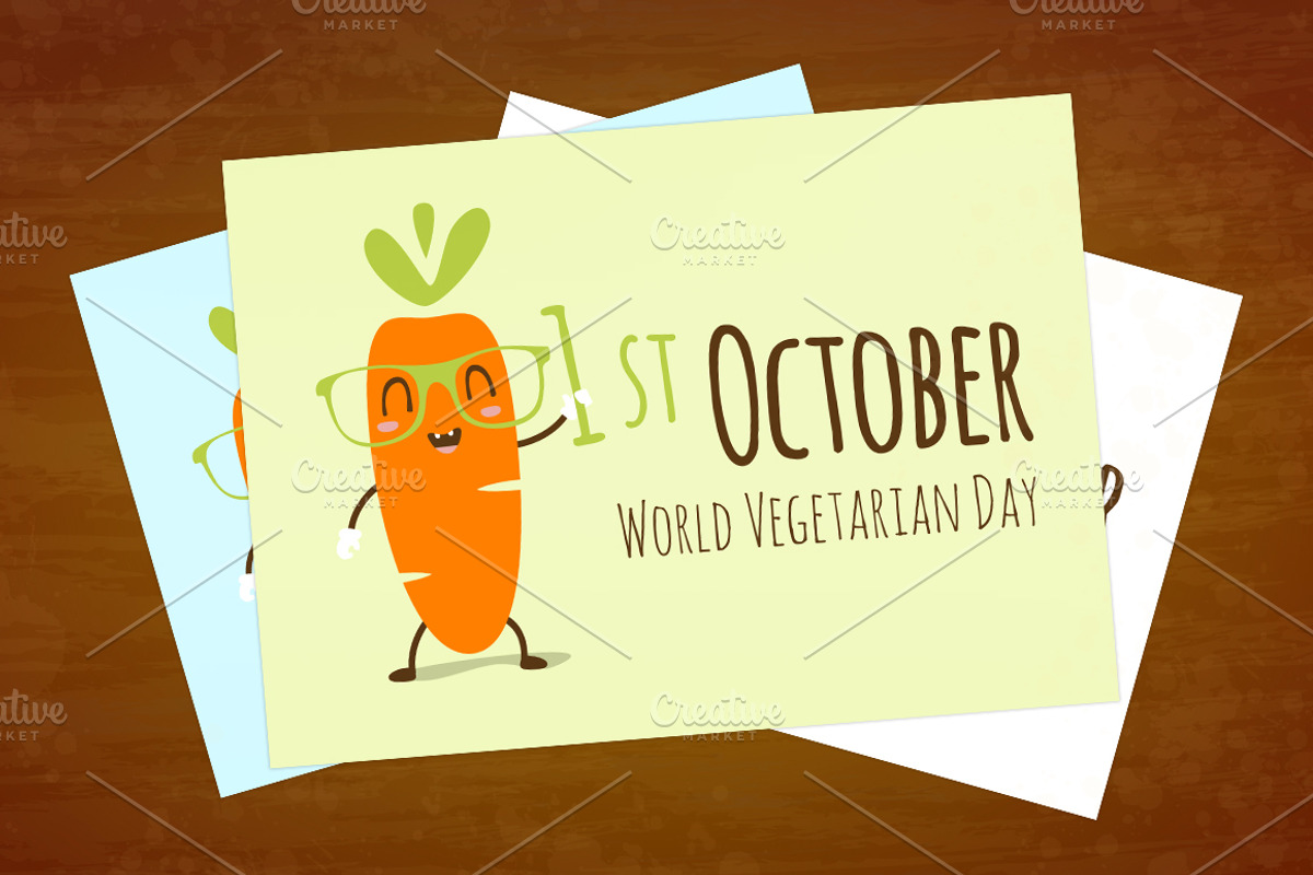 World Vegetarian Day set, a Food Illustration by SunnyWS (Photo 4 of 4)