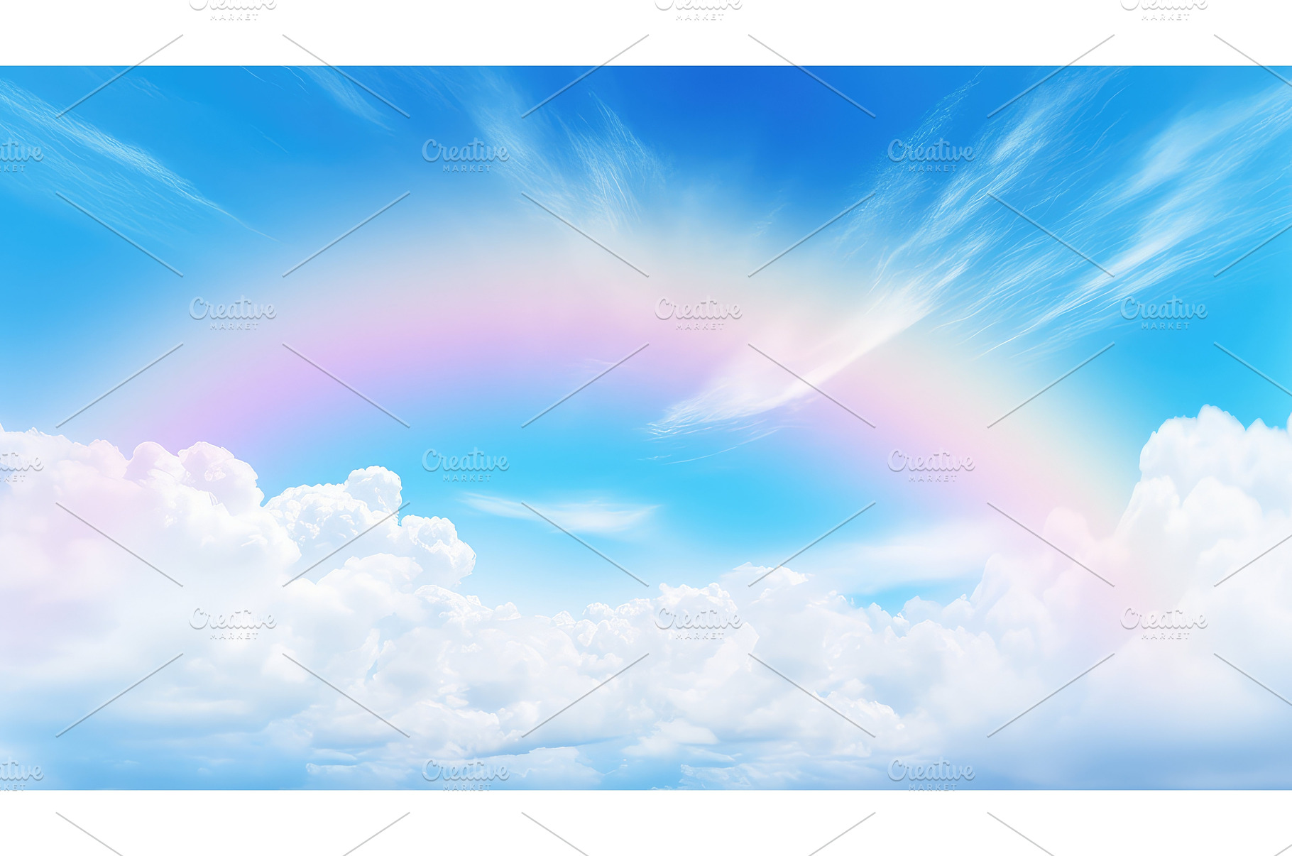 colorful white rainbow background ai, an Abstract Photo by pikepicture