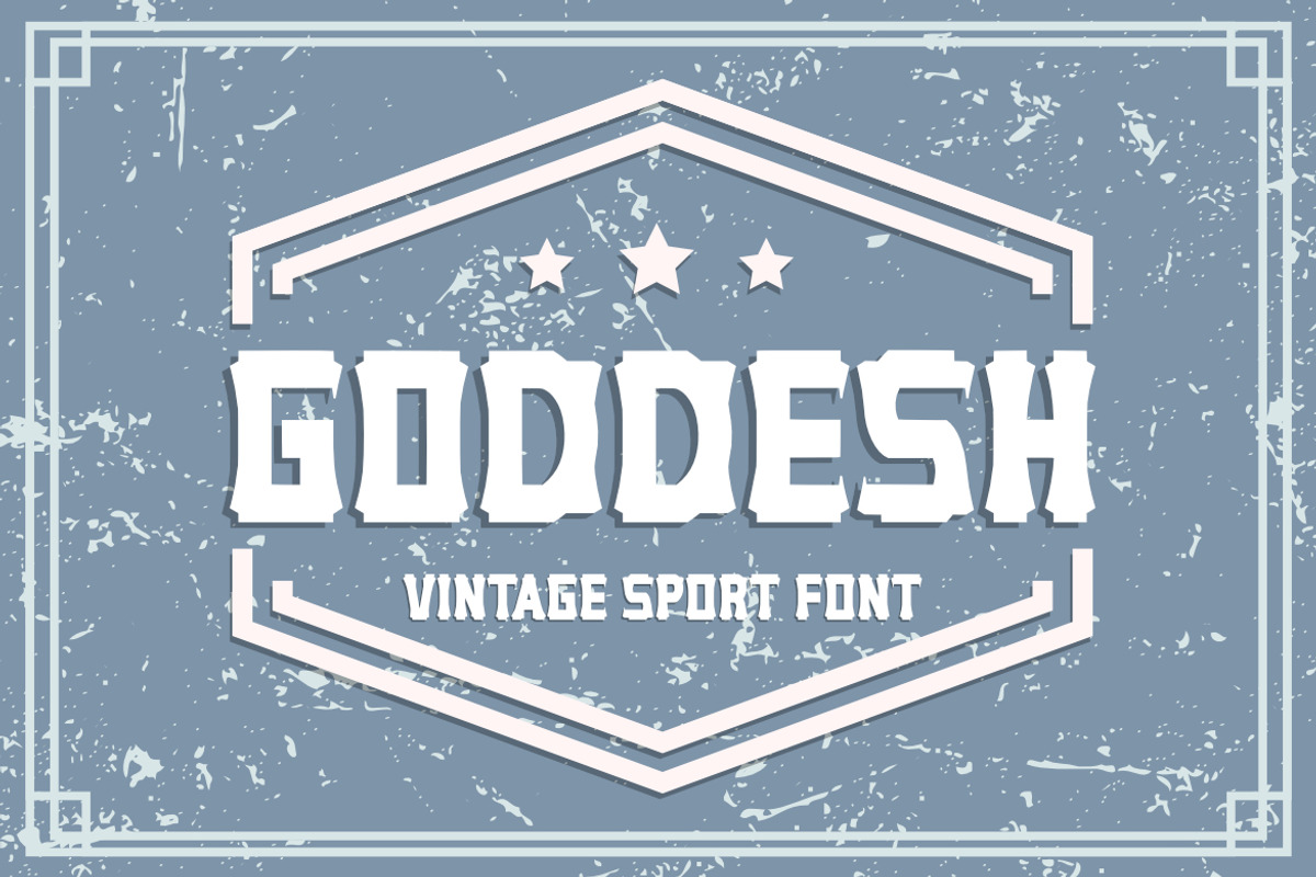 Goddesh Vintage Sport Font, a Sans Serif Font by Bayuktx (Photo 1 of 7)