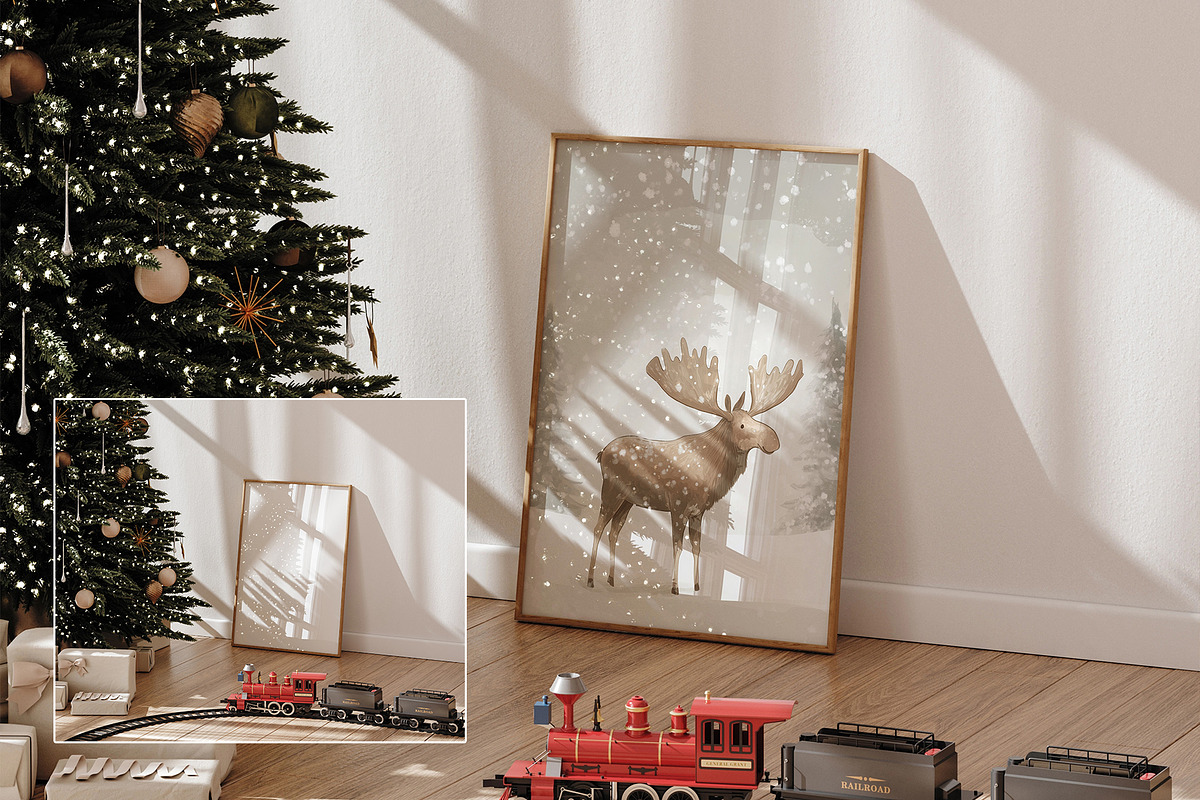 Christmas Frame Mockup Bundle, a Household Mockup by Artjafara (Photo 2 of 9)