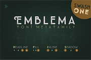 Emblema Headline 1SWASH, a Sans Serif Font by graffistyling (Thumbnail 1 of 4)