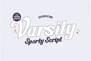 VARSITY Bold Sports Script Font, a Script Font by Blush Font Co.