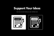 Personal Loans Glyph Icons, a Solid Icon by Brickclay (Thumbnail 2 of 6)