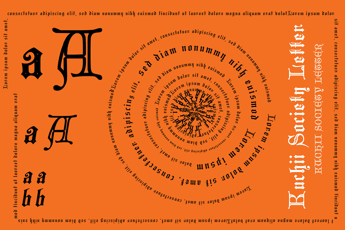 Kuchii Society Letter, a Blackletter Font by cromatixclassroom (Photo 1 of 6)