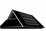 Solar Powered Home Silhouette Set, a Graphic by Designer_Momina (Thumbnail 11 of 14)