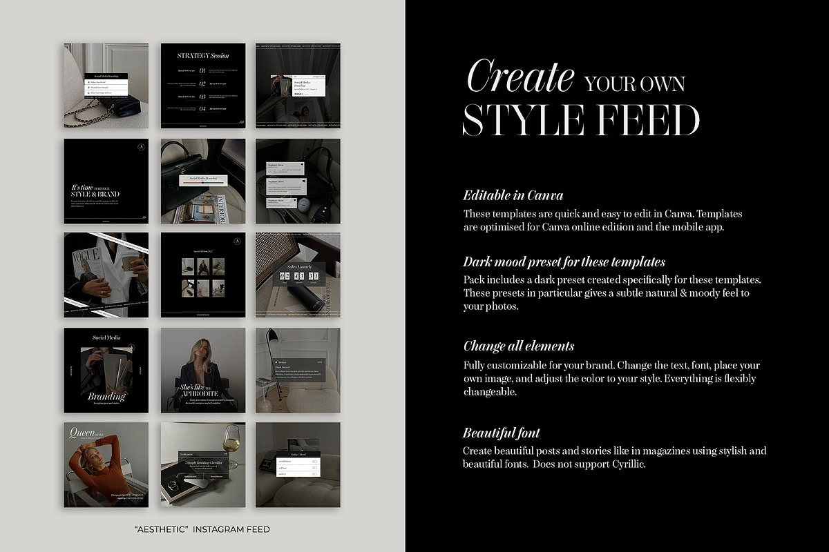 Instagram Aesthetic Templates Canva, a Social Media Template by Instprofi | Studio Estimo (Photo 8 of 13)