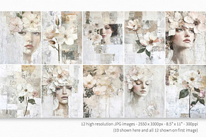 Pale Floral Collages