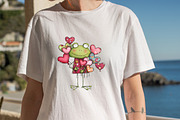 Quirky Valentine Day Frog Clipart Bu, an Illustration by SVGArt (Thumbnail 7 of 8)
