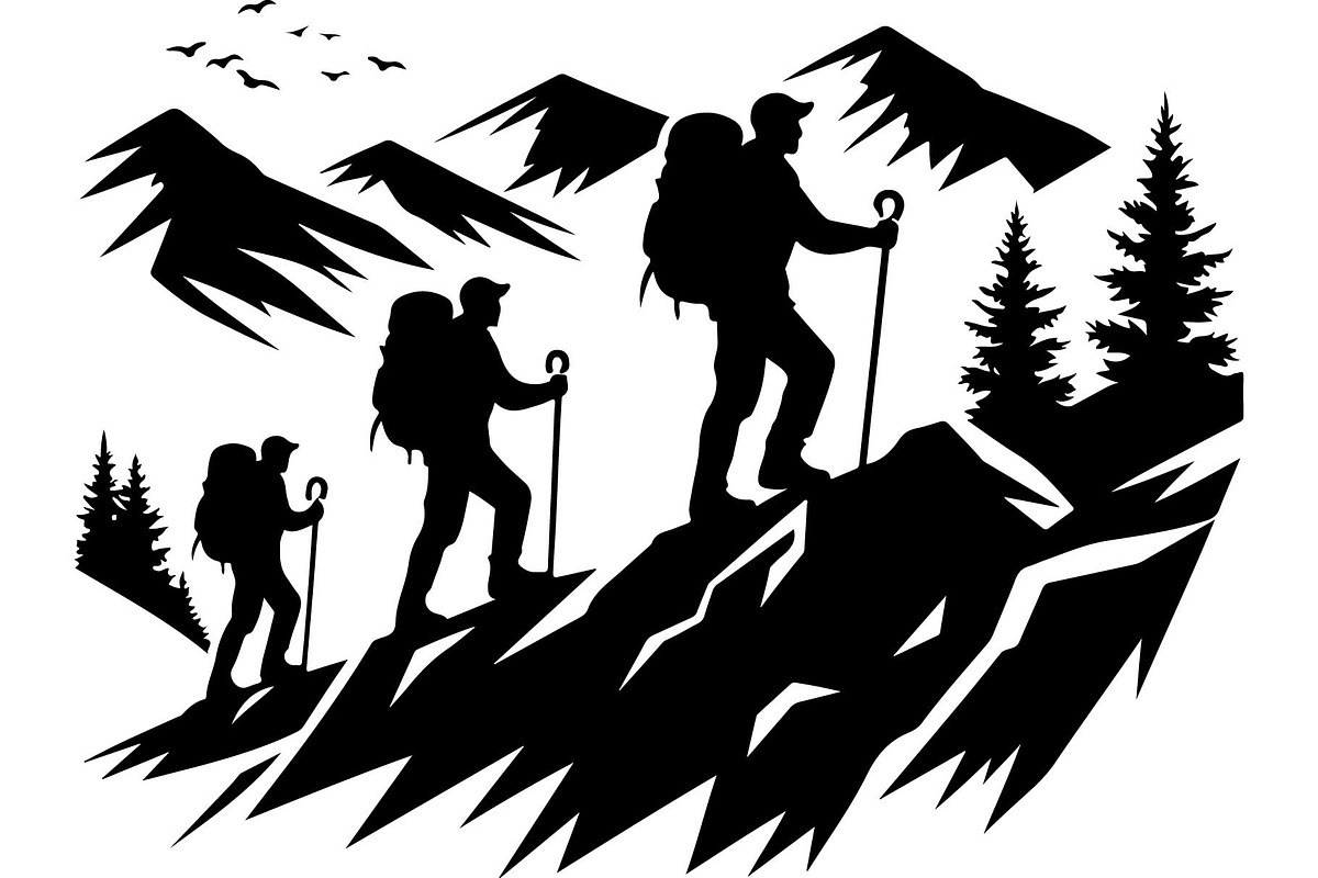 Hiking Adventure Scene Bundle, an Object Graphic by Designer_Momina (Photo 2 of 13)