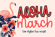 Aloha March, a Script Font by Dm Studio (Thumbnail 1 of 8)