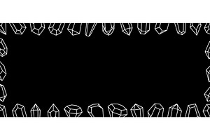 Mystical crystals banner. Magic gem, an Object Illustration by GraphiShop