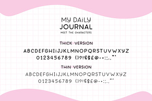 My Daily Journal Font Duo