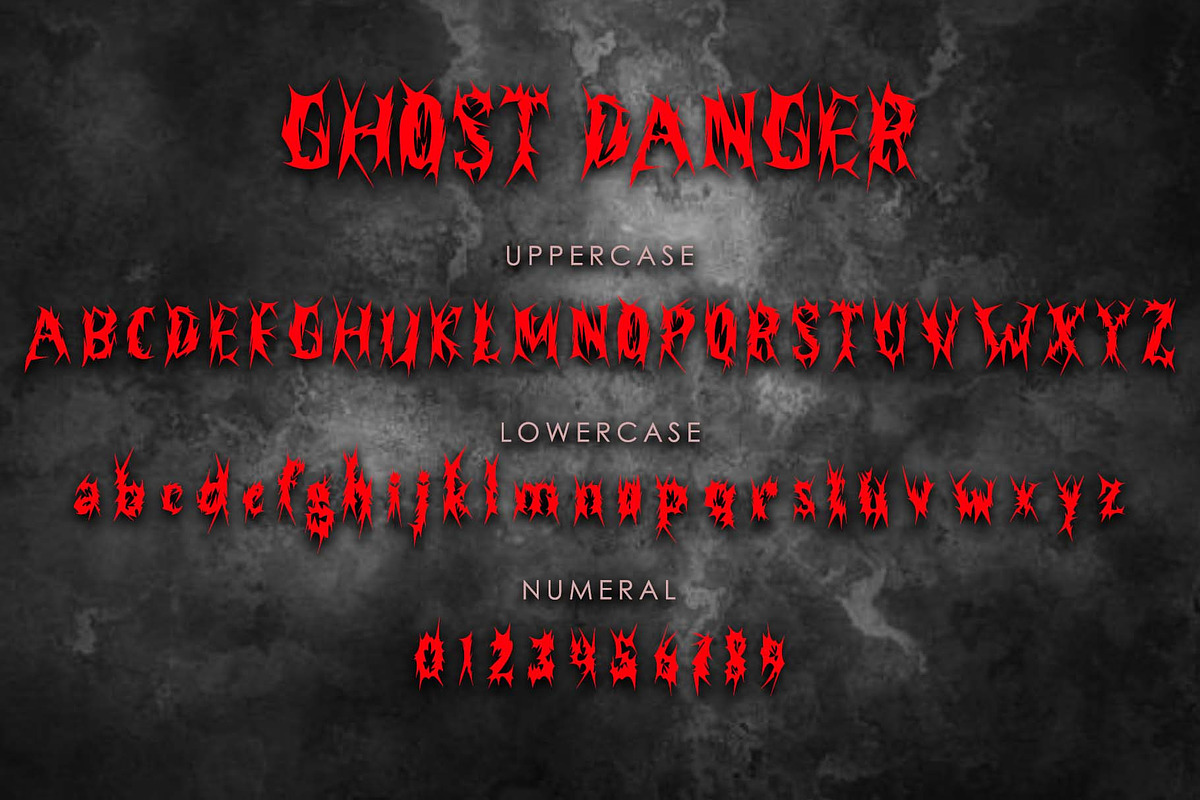 Ghost Danger, a Blackletter Font by Yoga Letter (Photo 6 of 7)