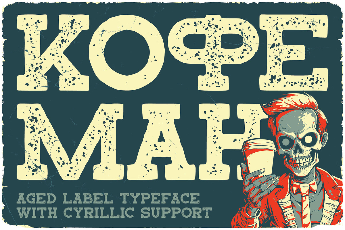 Coffee Man, a Blackletter Font by VozzyStock (Photo 3 of 12)