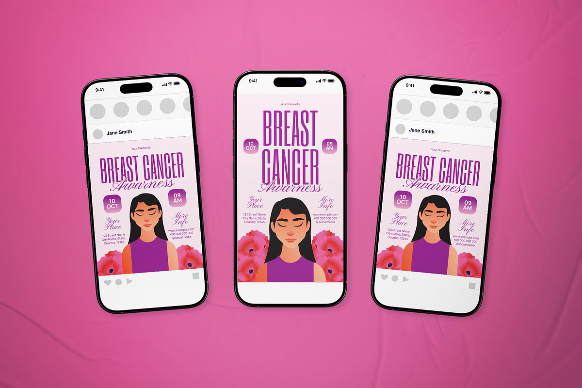 Breast Cancer Awareness Flyer Set, a Flyer Template by The Good Store (Photo 2 of 2)