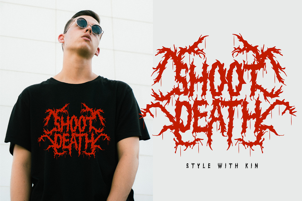 Death angel - Death metal font style, a Blackletter Font by NuType (Photo 5 of 9)