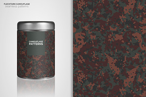 Flecktarn Camo Seamless Patterns