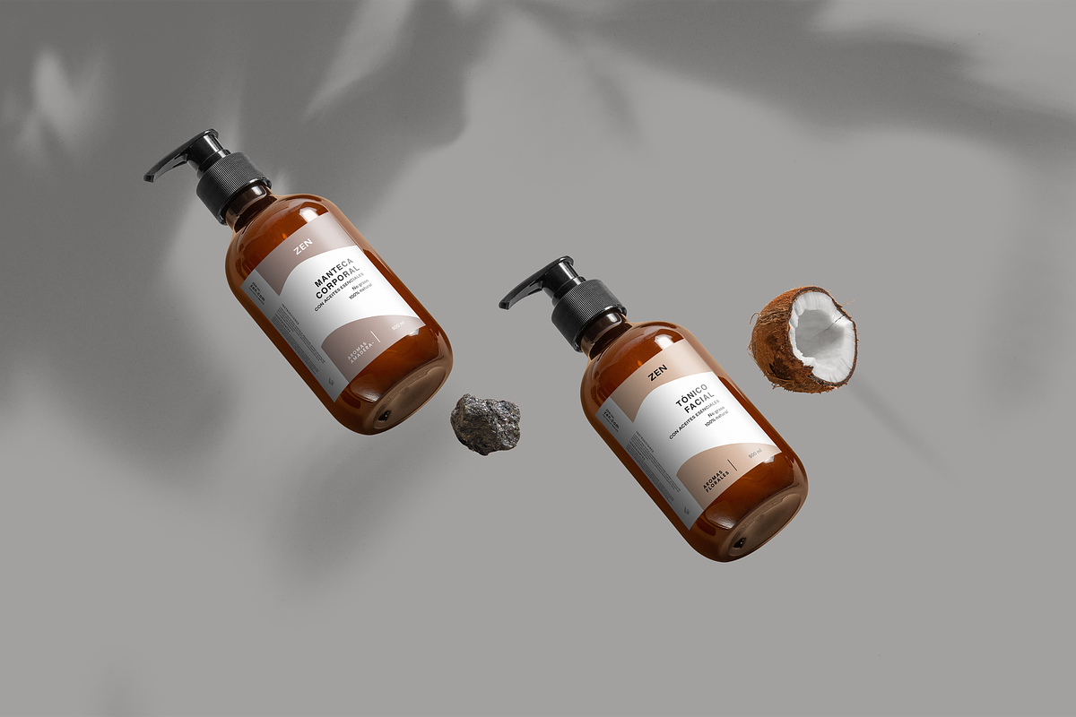 Zen Cosmetic Bottle Label Template, a Print Template by Eligrafik (Photo 3 of 4)
