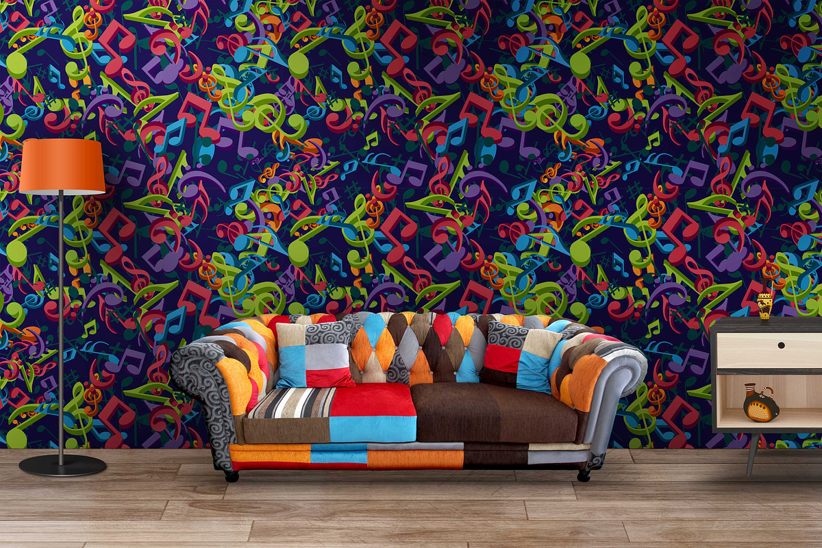 colorful music keys design, a Pattern Graphic by AAN Seamless Shop (Photo 2 of 3)