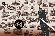 Treasure Map Procreate Brushes, a Shape Add-On by Spasibenko Art (Thumbnail 10 of 13)